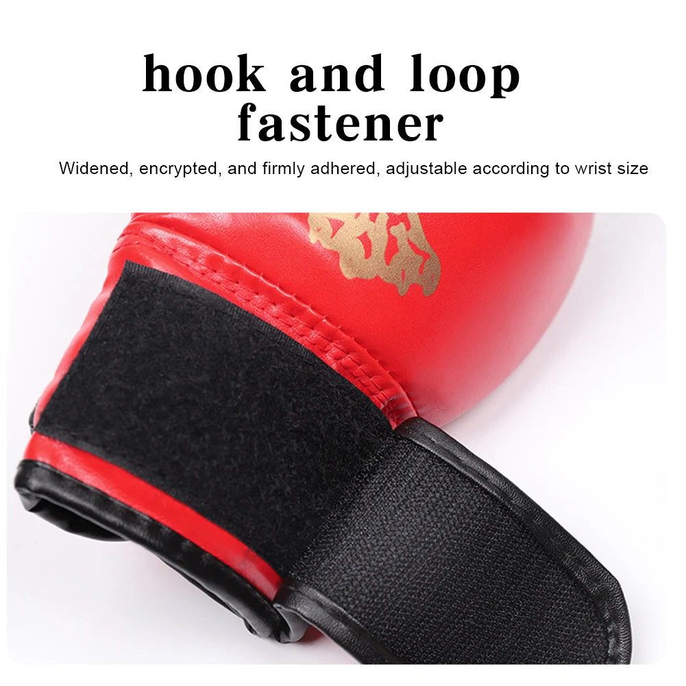 2pcs Boxing Training Fighting Gloves Breathable PU Leather Boxing Training Gloves Sanda Sparring Muay Thai MMA Karate Gloves - Image 4