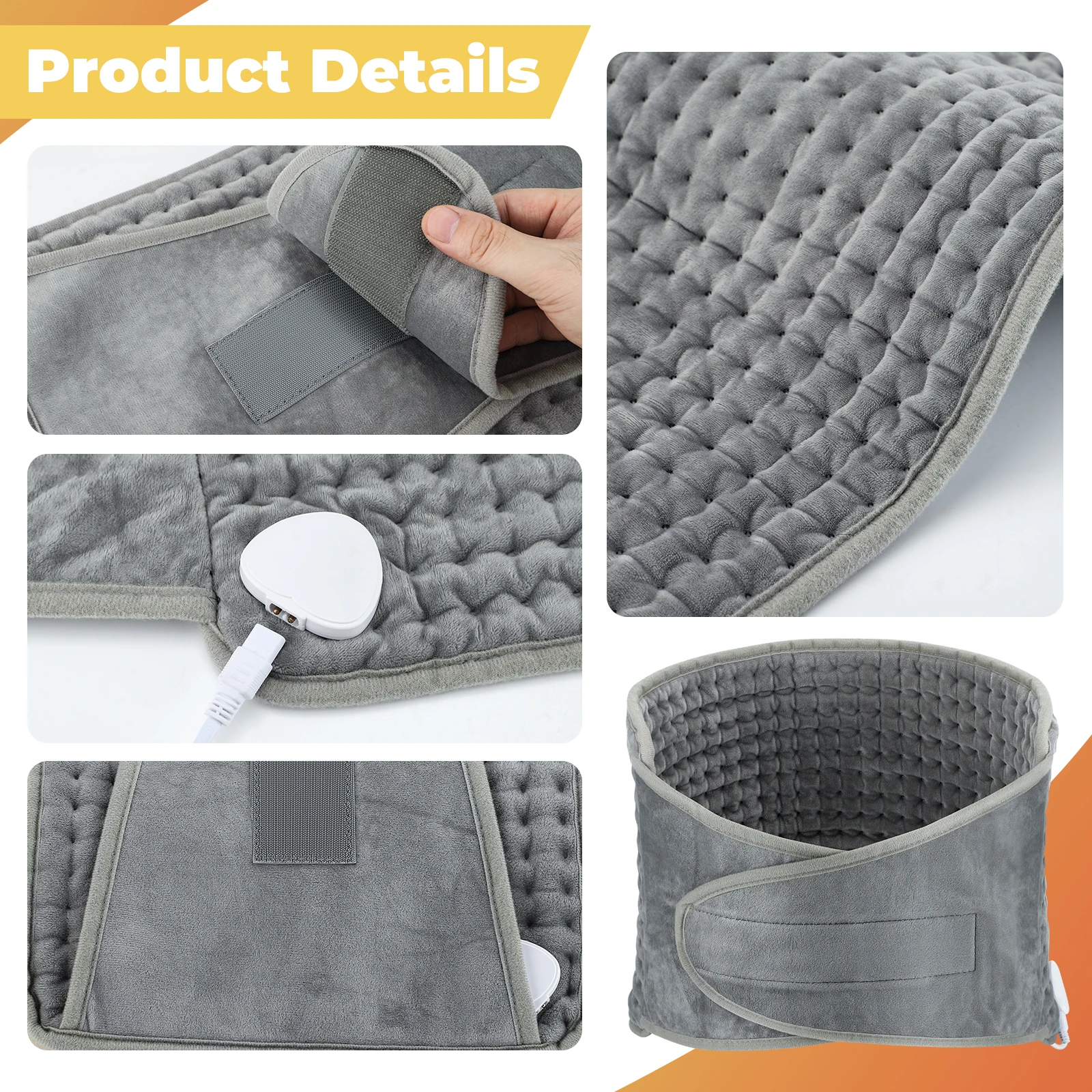 Electric Heating Waist Belt Portable Thermal Pad Office Home Adjustable Temperature Lumbar Belt Warming Abdomen Back Hand Warmer - Image 6