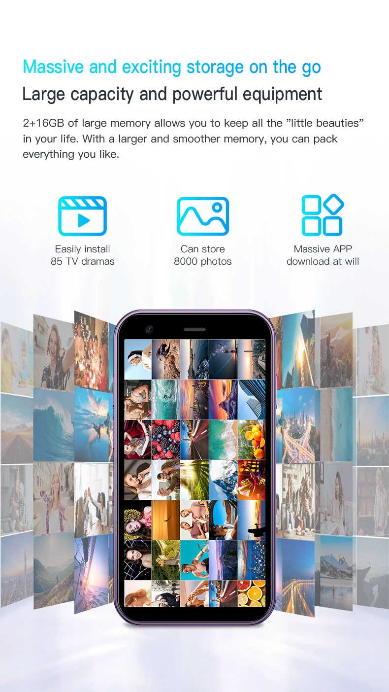 SOYES XS15 Blue 3G Mini Smartphone 3.0" HD Screen 2G RAM 16G ROM Dual SIM Standby Play Store Multiple colors available More Apps - Image 5