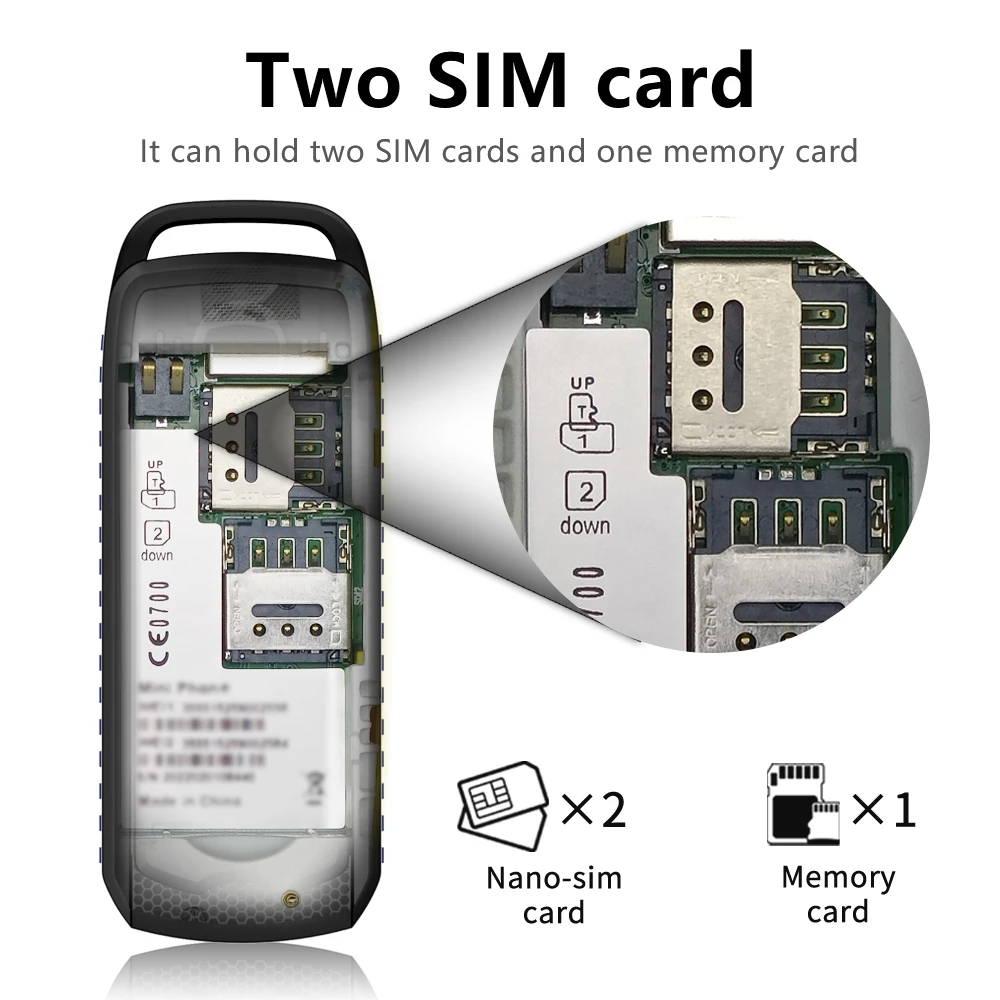 SERVO B25 Button Mini Mobile Phone 2 SIM Standby Bluetooth Dialing Surround Wear Blacklist Smallest Backup Cellphones for Sports - Image 3