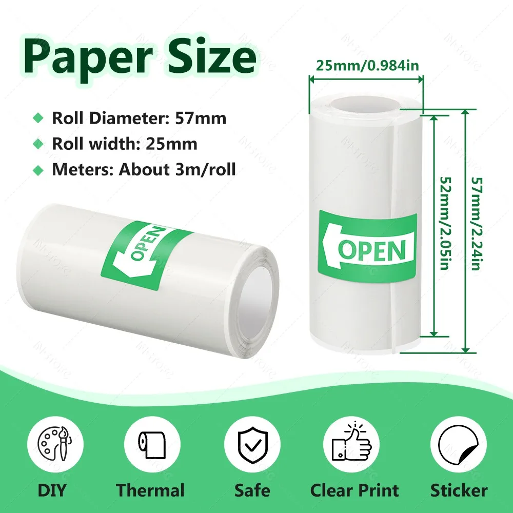 Printable Adhesive Paper 3~15 Pcs Mini Printer Sticker Paper Rolls, Thermal Photo Paper Rolls, for Mini Pocket Thermal Printer - Image 3