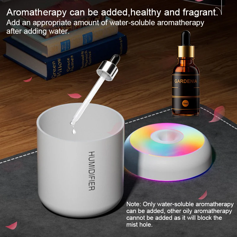 180ML Mini Air Humidifier USB Electric Aroma Diffuser Essential Oil Purifier Aromatherapy Mist Maker Lights For Car Home Bedroom - Image 6