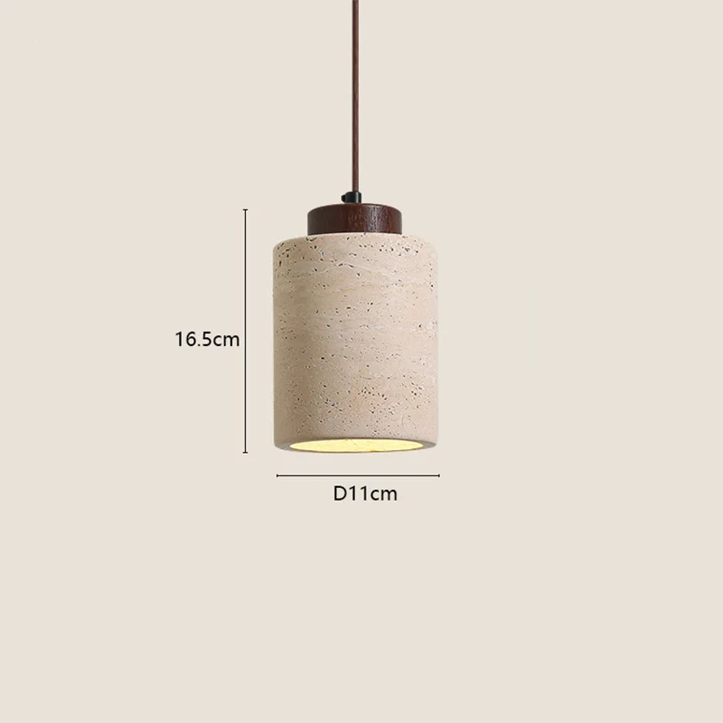 Japanese modern designer wabi-Sabai bedroom bedside lighting bar B&B yellow cave stone chandelier bedside hanging wire lamp - Image 3