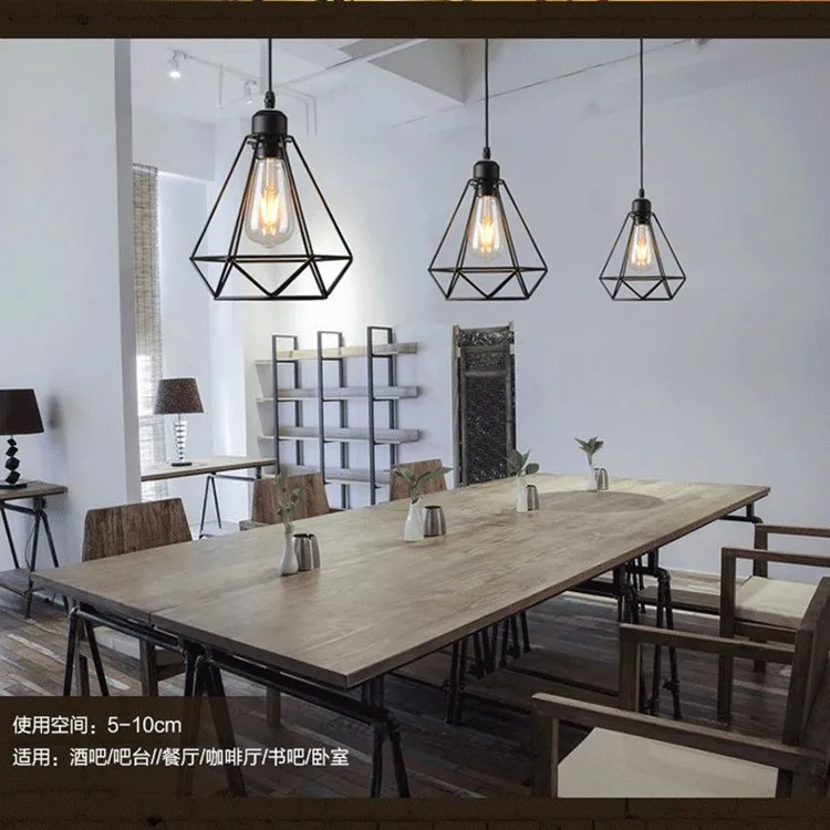 Industrial Pendant Light Led Adjustable Hanging Lamp Shade for Home Kitchen Metal Cage Pendant Lighting for Island Dining Room - Image 10