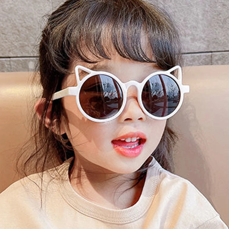Girls Boys Cute Animal Cartoon Ears Sunglasses Outdoor Sun Protection Children Lovely Vintage Sunglasses Protection Classic Kids - Image 2