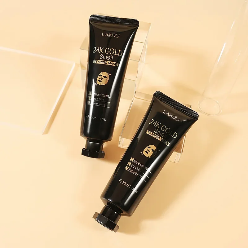 LAIKOU 24K Gold SNAIL TEARING Mask Deep Cleansing Remove Blackhead Face Care 50g - Image 3