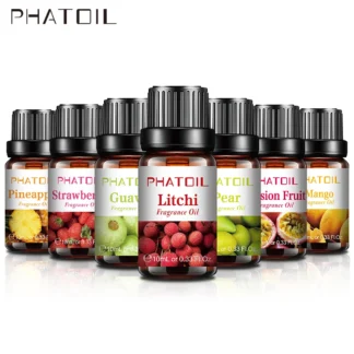 PHATOIL 10ml Fruit Fragrance Oil Mango Strawberry Apple Cherry Watermelon Sweet Aroma Fragrance Oils For Diffuser Candle Making