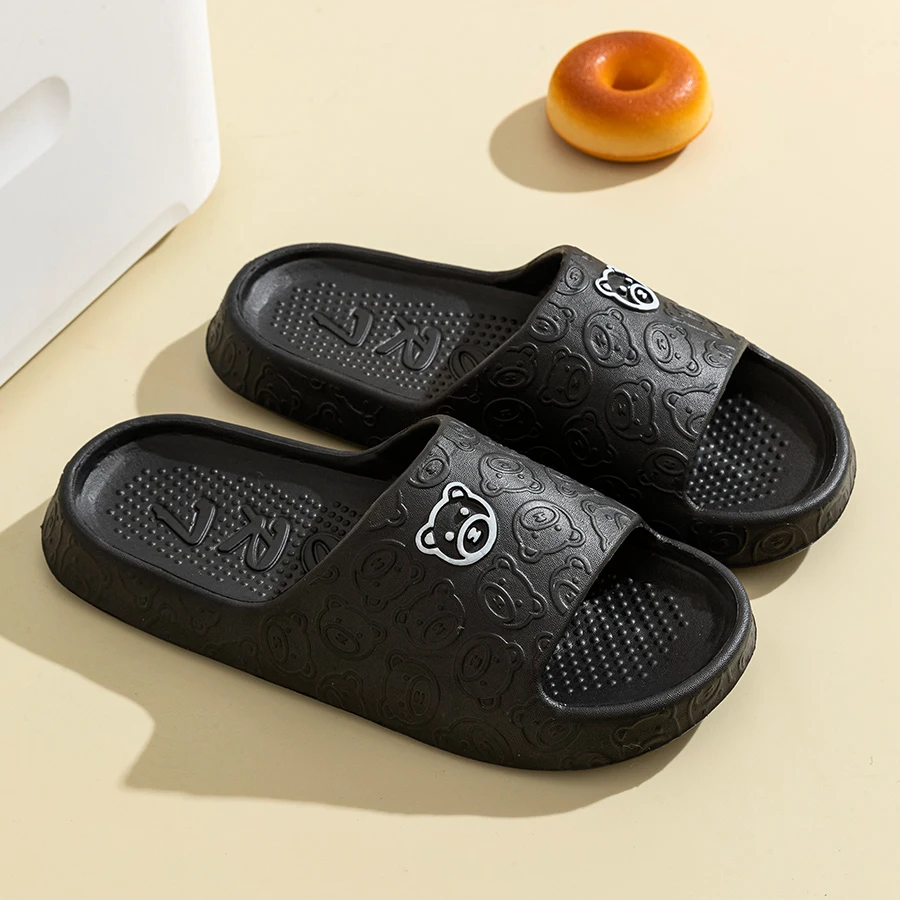 Summer Fashion Men's Slippers Printting Little Bear Sandals Indoor Bathroom Non-slip Soft Women Dormitory Casual Shoes Couple - Image 10