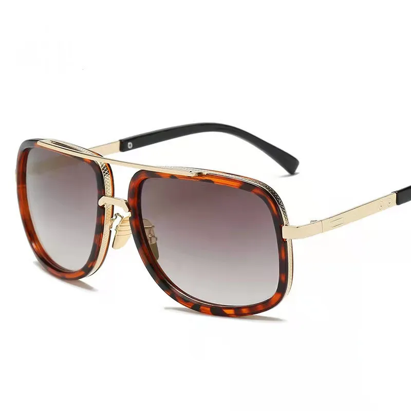New Fashion Cool Men Driving Glasses Goggle Summer Style Gradient Brown Sunglasses Vintage Pilot Sun Glasses UV400 Oculos De Sol - Image 4