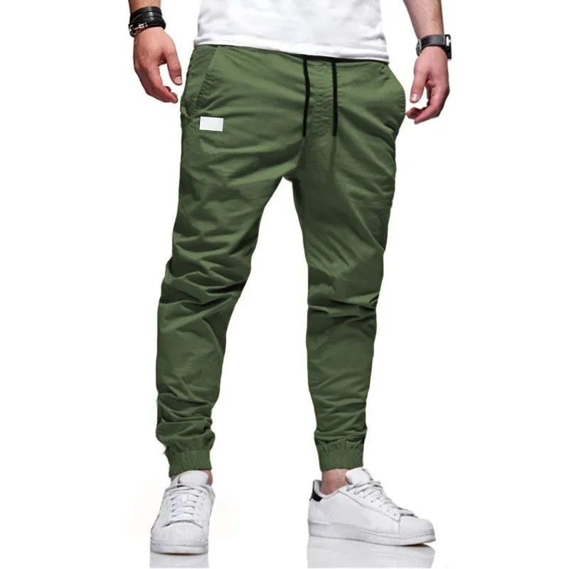 2025New Men's Casual Sports Pants Sweatpants Male Jogger Cargo Harem Pencil Pants Trousers Multi-pocket Sweatwear - Image 4