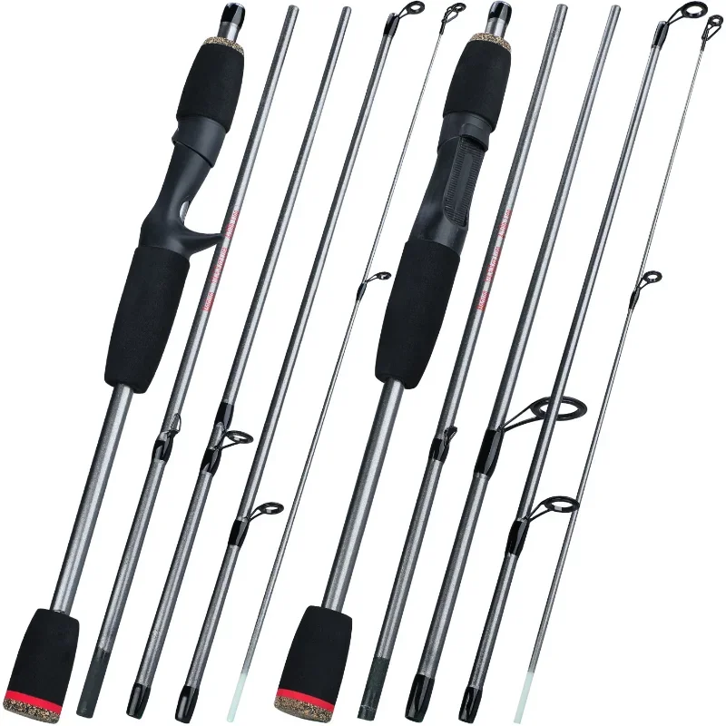 Sougayilang 5 Section Spinning Casting Fishing Rod 1.8M Ultralight Weight Carbon Fiber Poles for Travel Freshwater Fishing Pesca - Image 2