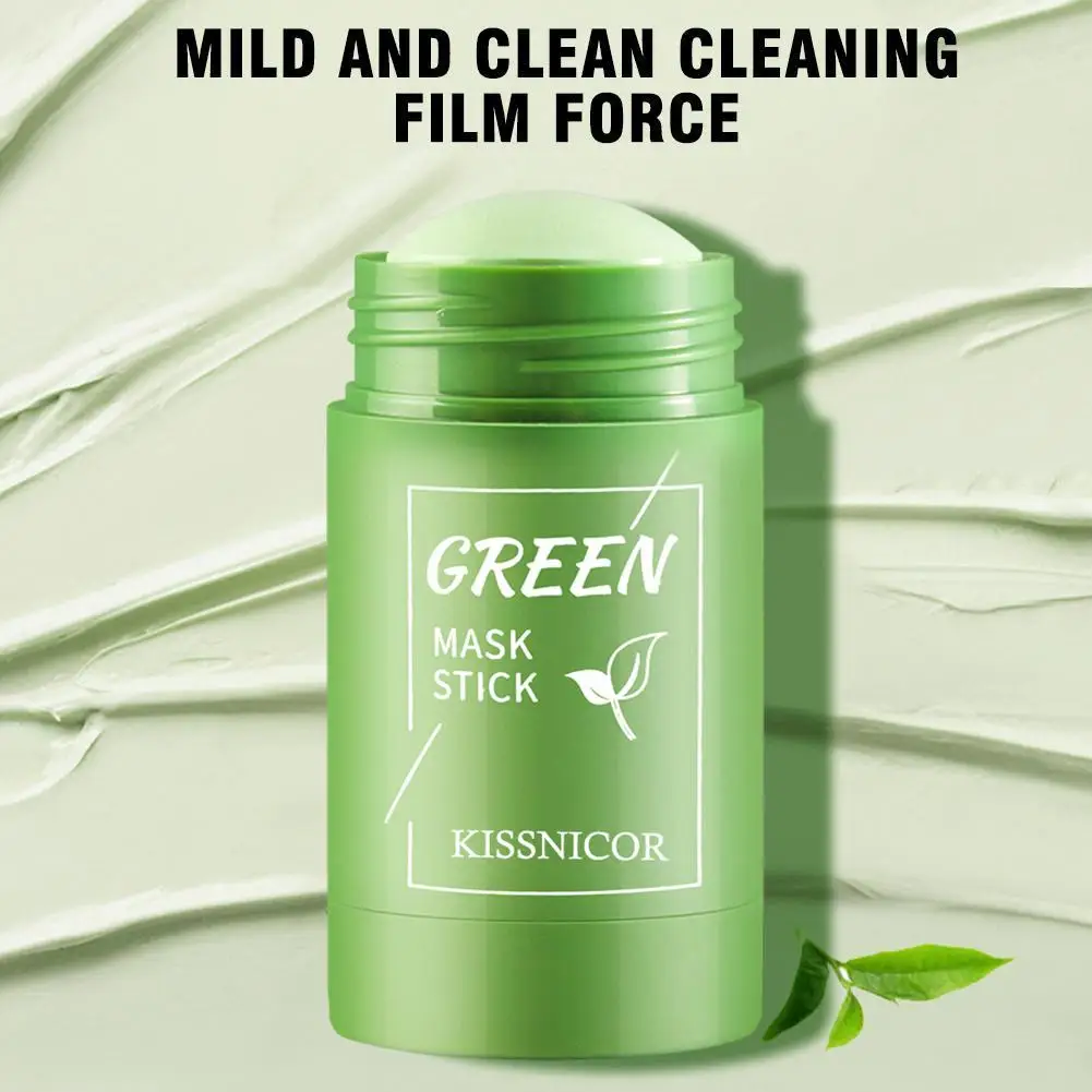 40g Remove Blackhead Green Tea Solid Mask Cleans Pores Stick Facial Blemish Black Dots Shrink Pores Korean Skin Care Cosmetics - Image 3