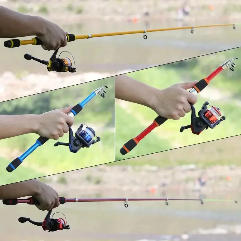 Fishing Pole Set Full Kits With Telescopic Fishing Rod And Spinning Reel Baits Hooks Travel Pole Set - Image 6