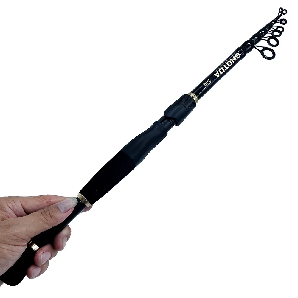1.6-2.4m Telescopic Fishing Rods Ultralight Weight Spinning Casting Carbon Pole Fishing Accessories Lure Weight 10-30g - Image 5