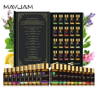 MAYJAM Pure Natural Essential Oils 20pcs Kits Gift Box Sandalwood Lemongrass Lavender Bergamot Eucalyptus Rosemary For Diffuser