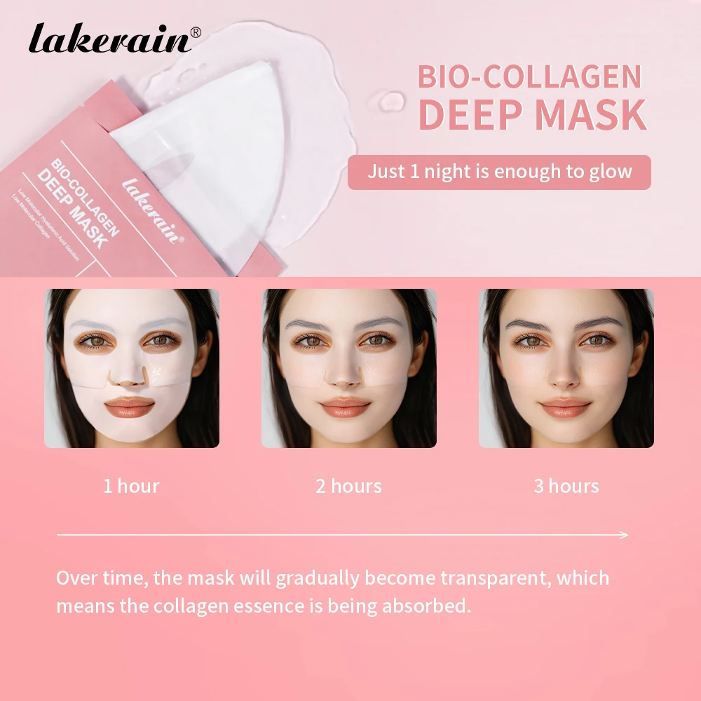 Bio-Collagen Deep Face Mask Shrink Pores Deep Hydrating Overnight Mask Moisturizing Refreshing Brightening Face Skin Care - Image 3