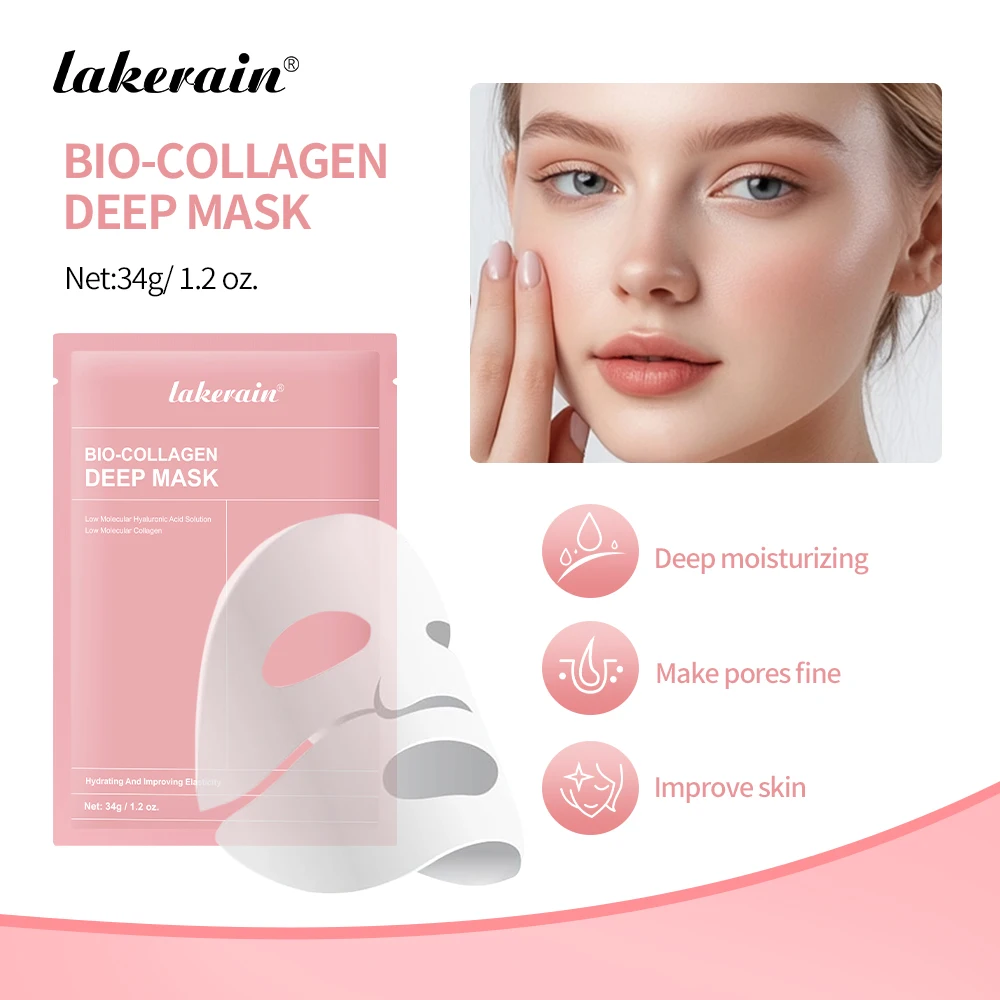 Bio-Collagen Deep Face Mask Shrink Pores Deep Hydrating Overnight Mask Moisturizing Refreshing Brightening Face Skin Care - Image 2