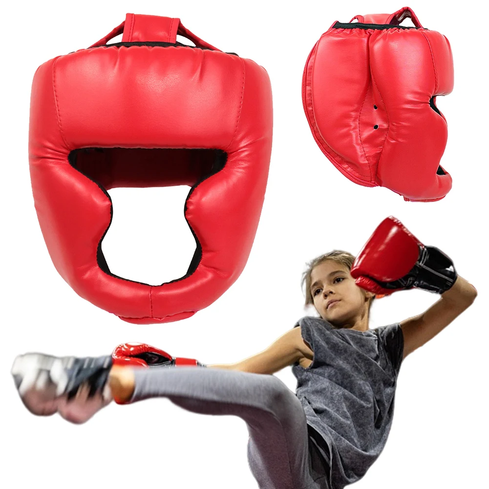 Adults/child MMA Safety Boxing Gloves Helmet Head Gear Protectors PU Leather Gloves Kids Boxing Training Kickboxing Boxer Target - Image 2