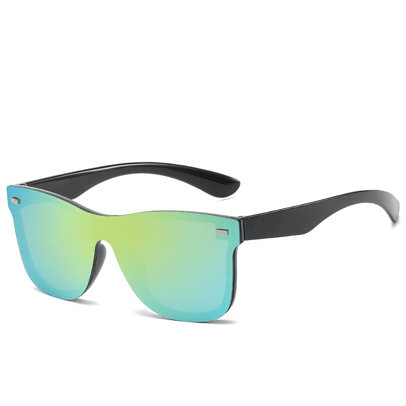 One Pine Flash Sunglasses Men Women Cycling Flat Lens Rivets UV400 Sun Glasses Reflective Shades - Image 7