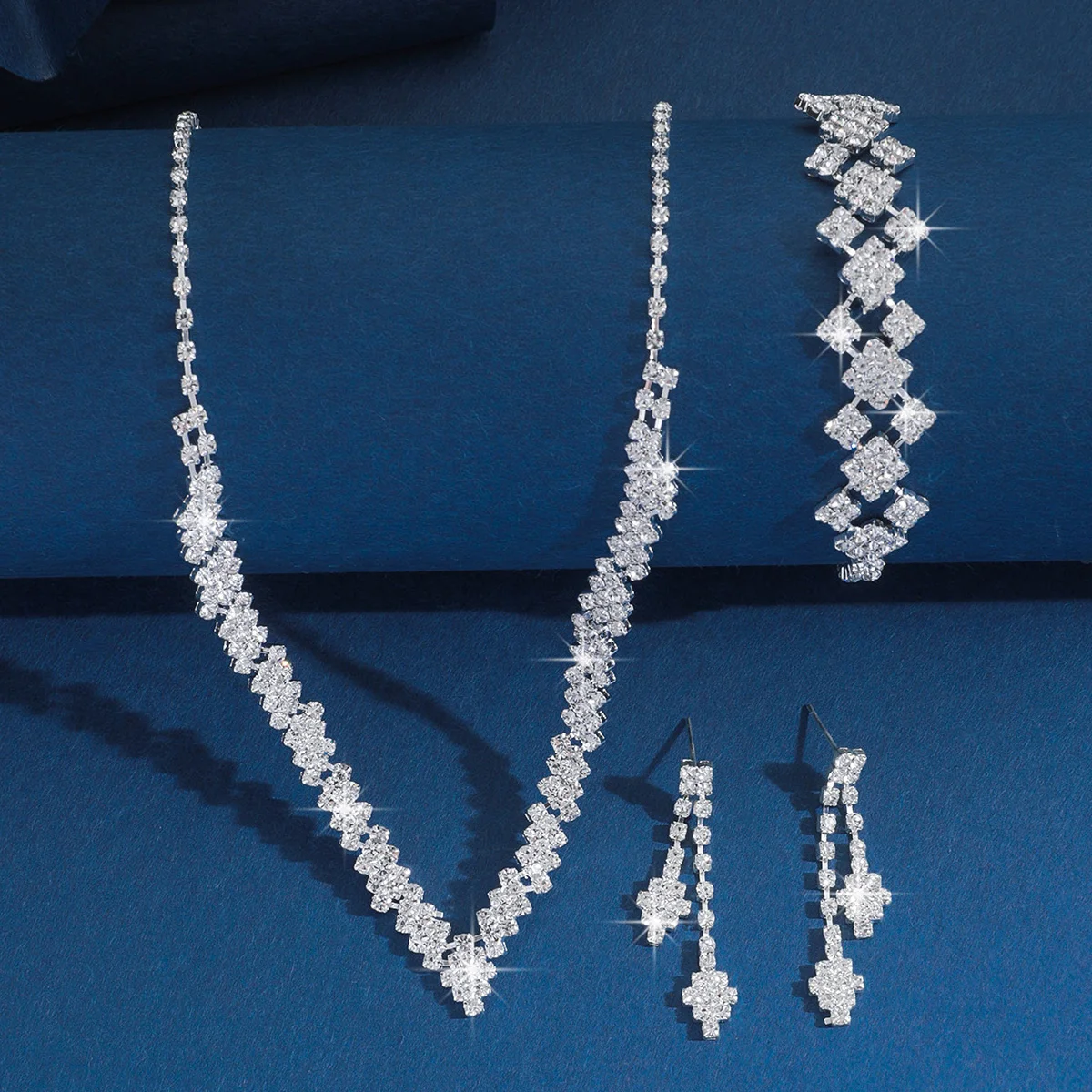 4/3 Pieces Of Wedding Season Women's Claw Chain Series Earrings, Necklaces, Bracelets, Jewelry Sets, Banquet And Holiday Gifts92 - Image 3