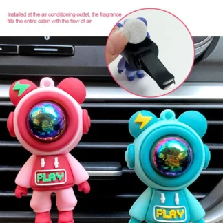 Car Air Conditioning Aromatherapy Clip Cartoon Astronaut Air Outlet Perfume Fragrance Car Air Freshener Car Air Vent Accessories