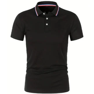 2025 Hot Sale Men's Summer Casual Breathable Comfortable Polo Shirt Men's Solid Color High Quality Short Sleeve T-Shirt