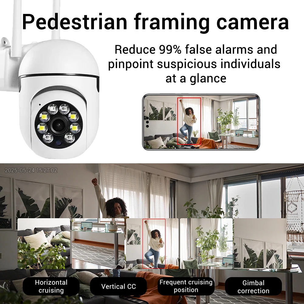 2.4G 8MP Cameras Wifi Video Surveillance IP Outdoor Security Protection Monitor 5.0X Zoom Home Wireless Track Alarm O-Kam pro - Image 3