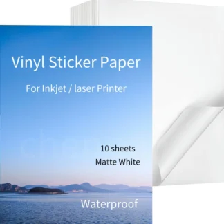 10 Sheets Premium Printable Vinyl Sticker Paper for Inkjet laser Printer Matte White Glossy Waterproof Quick Dry printing paper