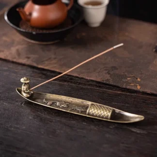Creative Incense Holder Boat Fishing Men Insence Burner Japanese Style Incense Stick Burners Aromatherapy Ornament Home Decor