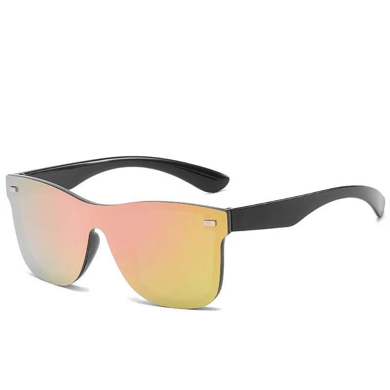 One Pine Flash Sunglasses Men Women Cycling Flat Lens Rivets UV400 Sun Glasses Reflective Shades - Image 4