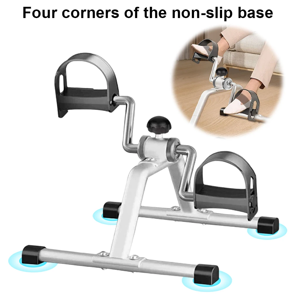 Mini Pedal Exerciser Exercise Bike Indoor Under Desk Bike Pedal Exerciser for Elderly Leg Rehabilitation Home Fitness Equipment - Image 4