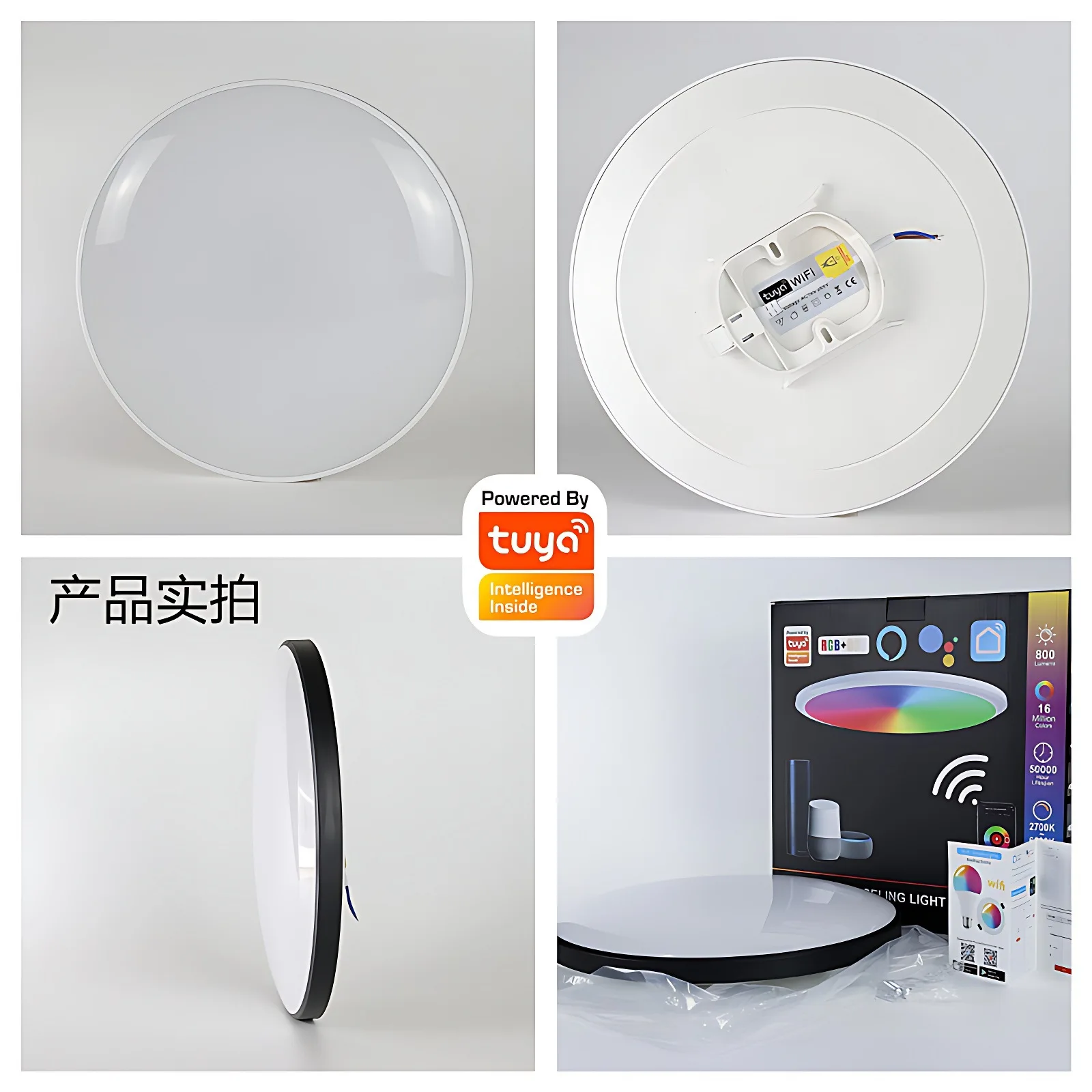 Tuya Smart WiFi Bluetooth LED Ceiling Light AC85-265V 24W RGB WW CW Round Ceiling Lamp Smart life APP Alexa Geogle Voice Control - Image 5