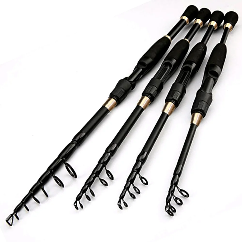 1.6-2.4m Telescopic Fishing Rods Ultralight Weight Spinning Casting Carbon Pole Fishing Accessories Lure Weight 10-30g - Image 2