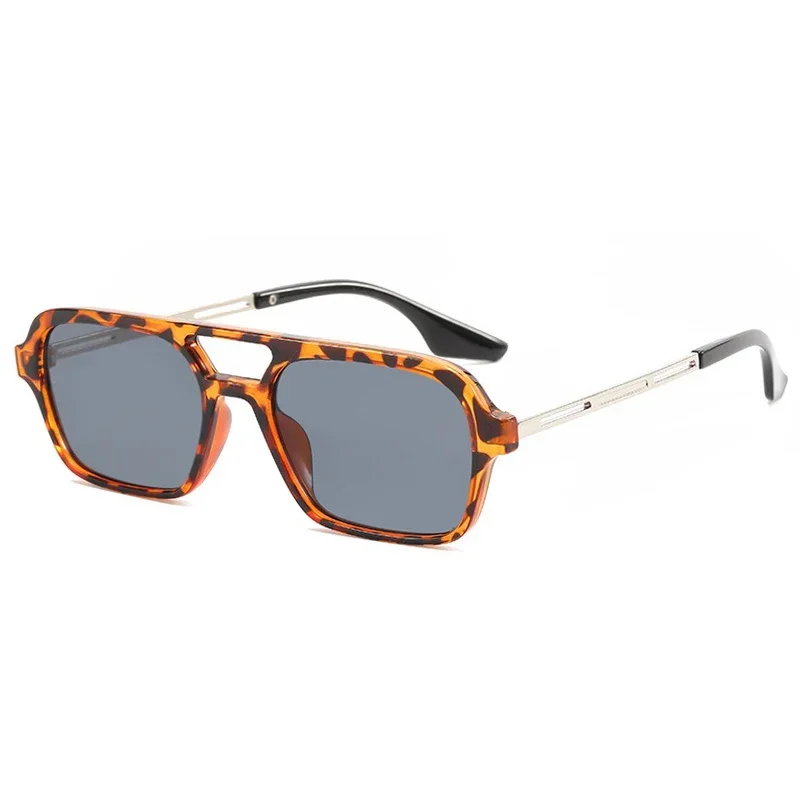 Small Vintage Square Sunglasses Women Brand Designer Mirror Sun Glasses Female Fashion Retro Leopard Frame Blue Oculos De Sol - Image 4