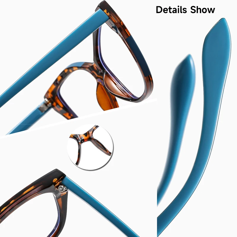 New Fashion Cat Eye Reading Glasses Women Anti-blue Light Eyeglasses Blocking Blue Light Readers Double Color Frame Eyewear - Image 4