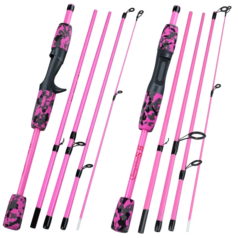 Sougayilang 5 Section Spinning Casting Fishing Rod 1.8M Ultralight Weight Carbon Fiber Poles for Travel Freshwater Fishing Pesca - Image 3