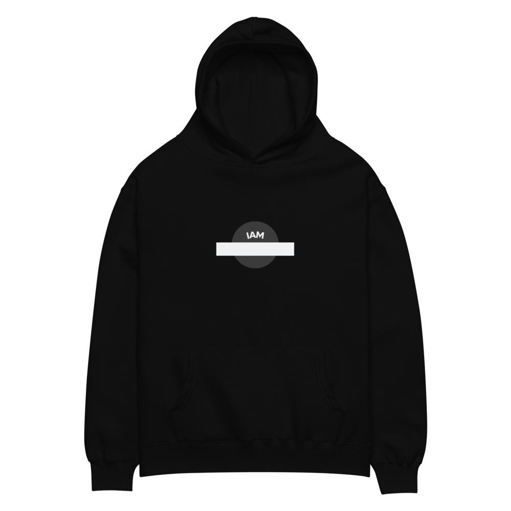 I AM A PRODUCT OF ME Oversized Hoodie in Cotton Fleece with Kangaroo Pocket and Logo
