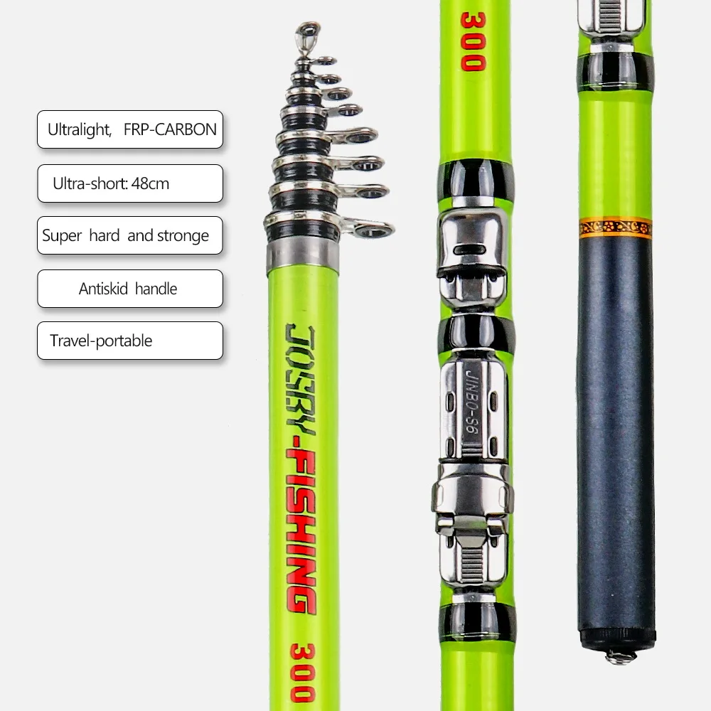 Telescopic Rock Fishing Rod Spinning Fly Carp Feeder Carbon Fiber Pesca 3M 2.7M 2.4M 2.1M 1.8M 1.5M Mini Travel Rod Reel Seat - Image 6