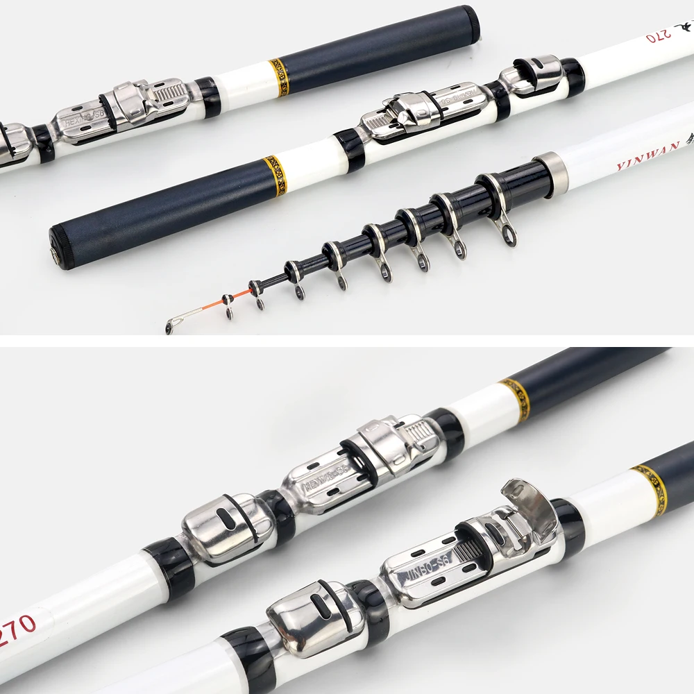 Telescopic Rock Fishing Rod Spinning Fly Carp Feeder Carbon Fiber Pesca 3M 2.7M 2.4M 2.1M 1.8M 1.5M Mini Travel Rod Reel Seat - Image 4