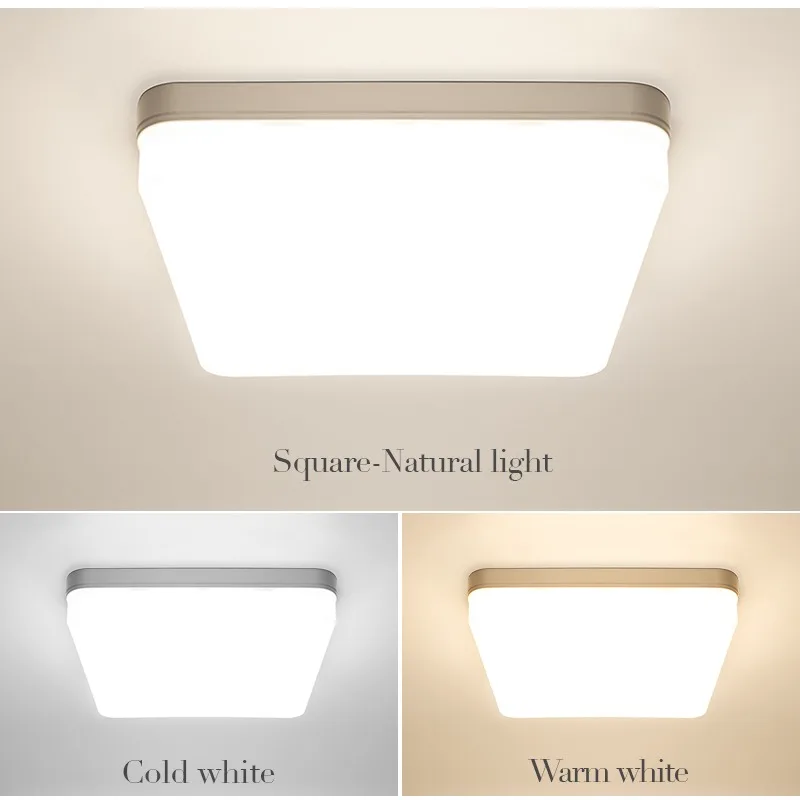 MARPOU Square Led ceiling lamp bedroom lighting Neutral white cold white warm white 48W 36W 24W 18W led ceiling light room - Image 5