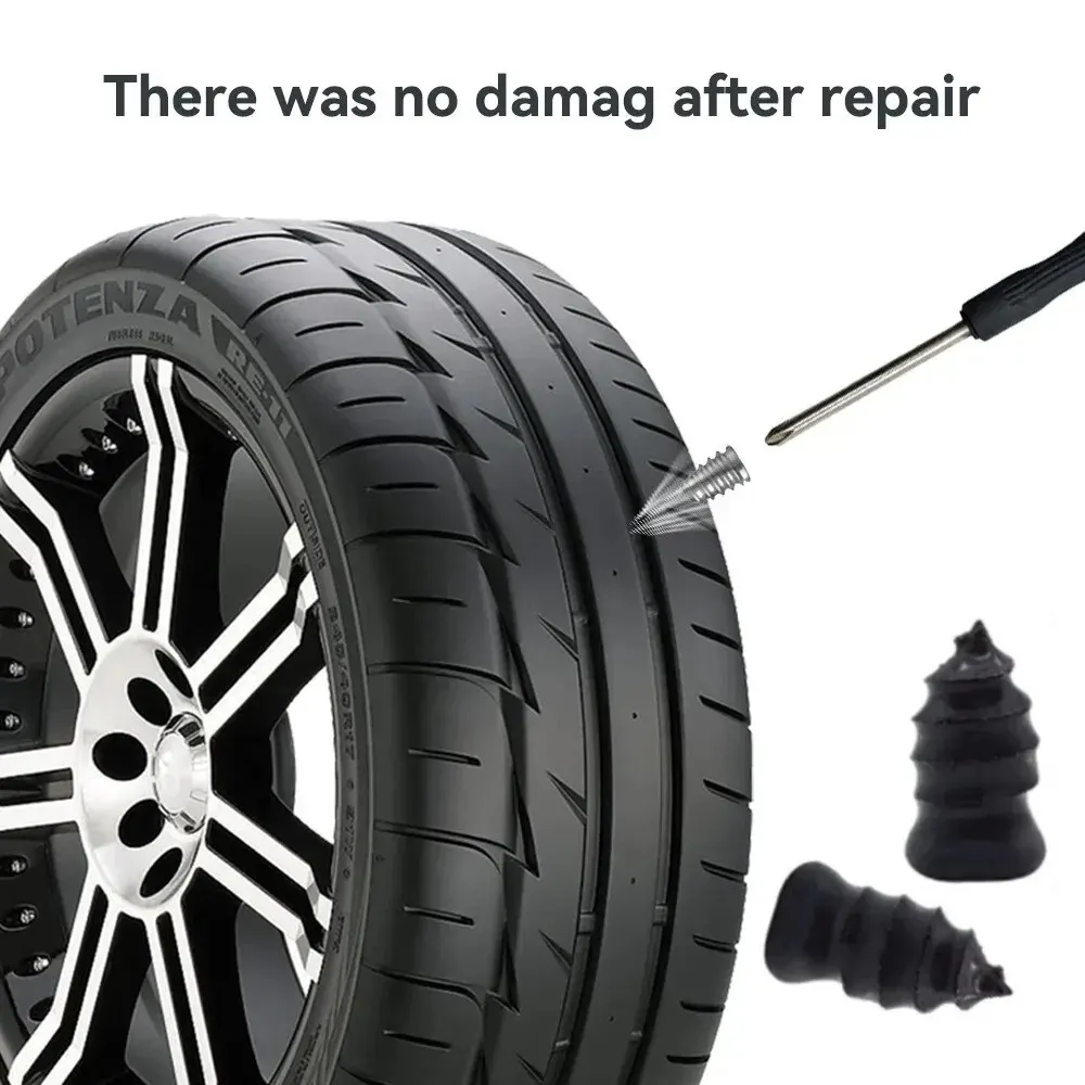 21-10PCS Vacuum Car Tyre Repair Rubber Nail Set Universal Tire Screw Tubeless Repair Tools Accessories Kit for Motorcycle Truck - Image 4