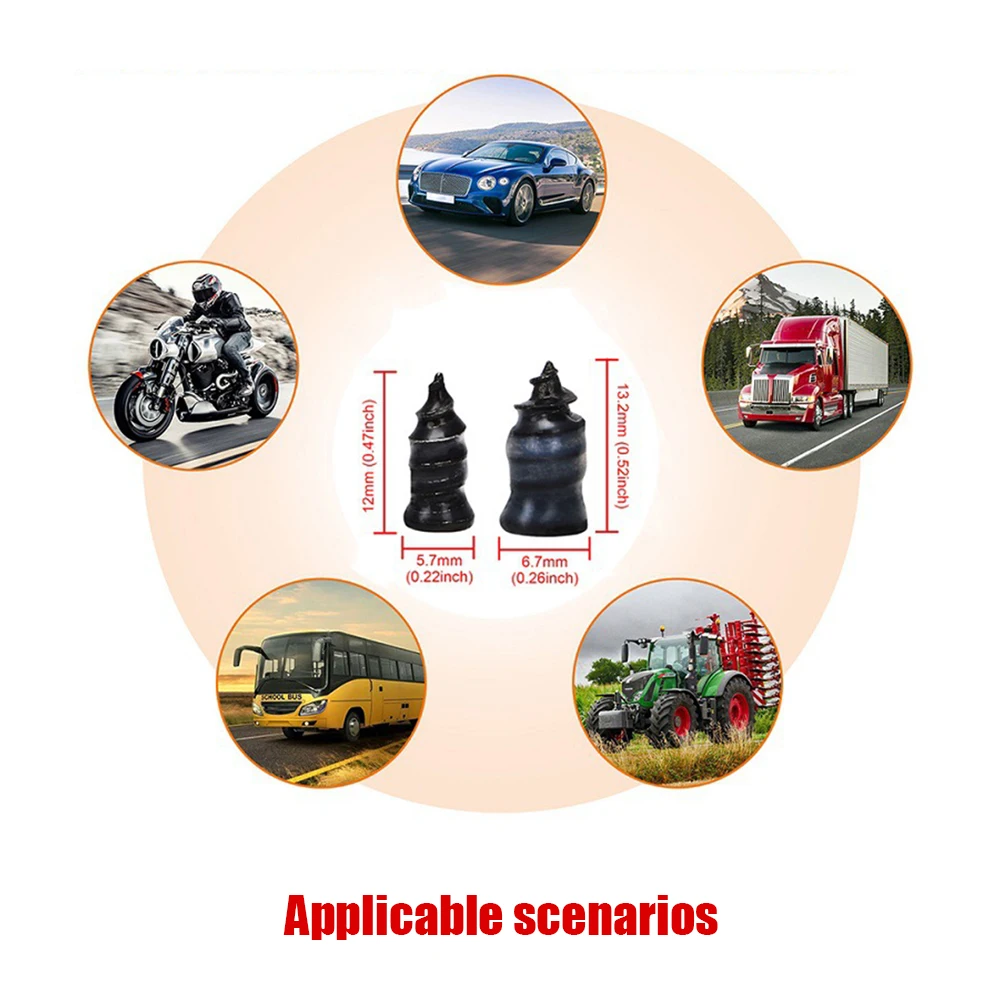 21-10PCS Vacuum Car Tyre Repair Rubber Nail Set Universal Tire Screw Tubeless Repair Tools Accessories Kit for Motorcycle Truck - Image 7