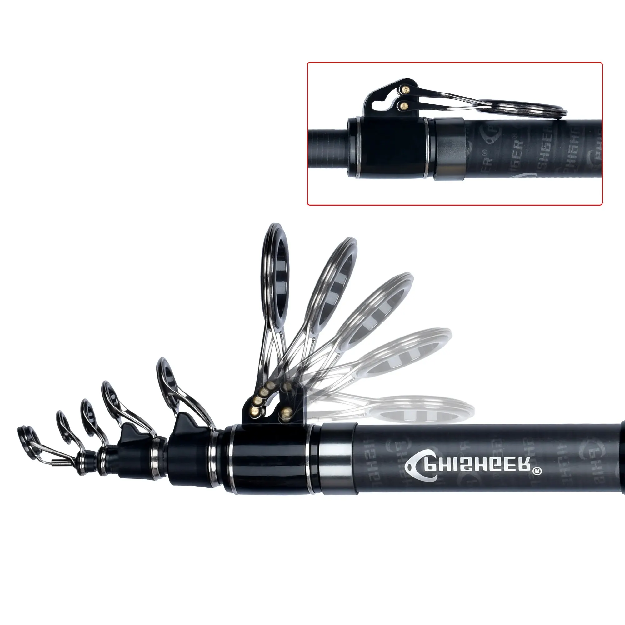 PHISHGER Telescopic Surf Spinning Rod 3.6/4.2/4.5m Power80-150g 30T Carbon Travel Surfcasting Shore Casting Biutifu Fishing Pole - Image 4
