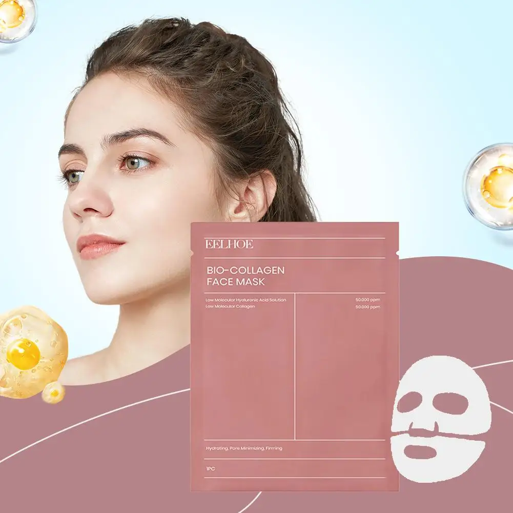 1/5/10PCs Bio Collagen Face Mask Shrink Pores Deep Hydrating Overnight Mask Moisturizing Refreshing Brightening Face Skin Care - Image 5