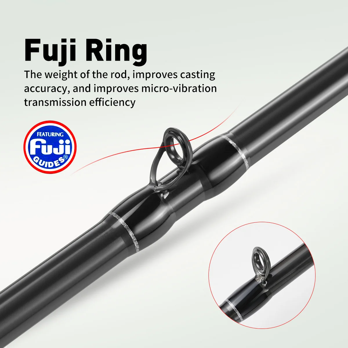 Sea Fishing Rod 175M MT Cuttlefish Rod Metal Tip Octopus Fishing rod with Fuji rings Hanchi Fishing rod light weight - Image 5