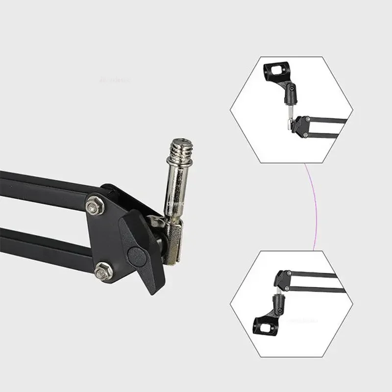 Adjustable Microphone Suspension Boom Scissor Arm Stand for K669 K670 K658 K678 K690,Compact Mic Stand for Broadcasting - Image 2