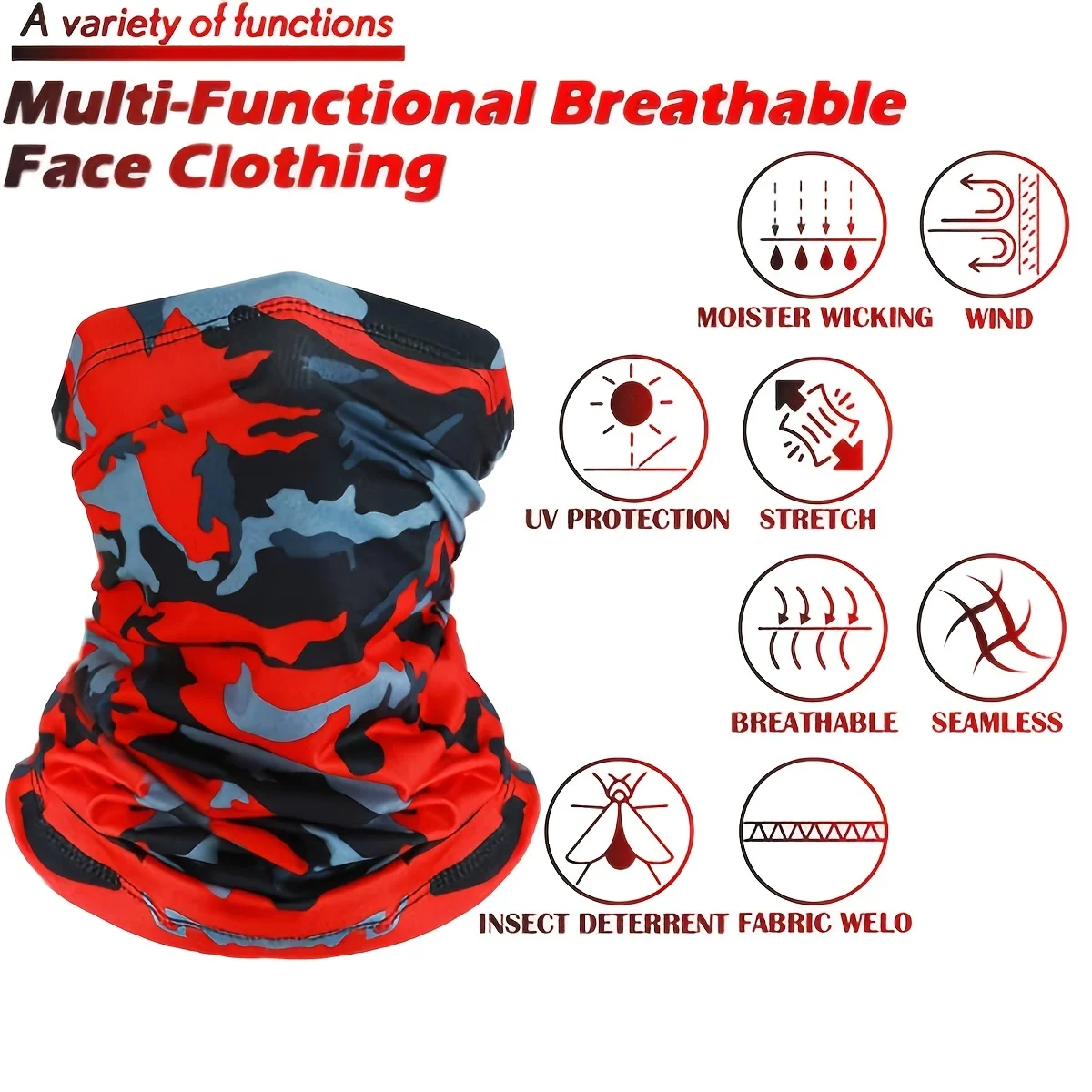 Outdoor UV Protection bandana Scarf Neck Warmer Multifunctional Fishing Hiking Cycling Face Head Wrap Cover Bandana Headband Cap - Image 3