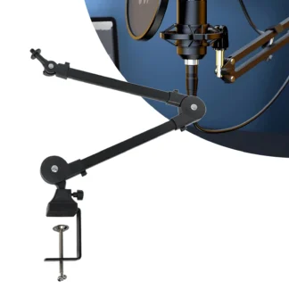 Microphone Boom Arm Mic Stand Desk Mounted 360° Rotation Sturdy Universal for Video Gaming Studio Audio Mic Stand Accessories