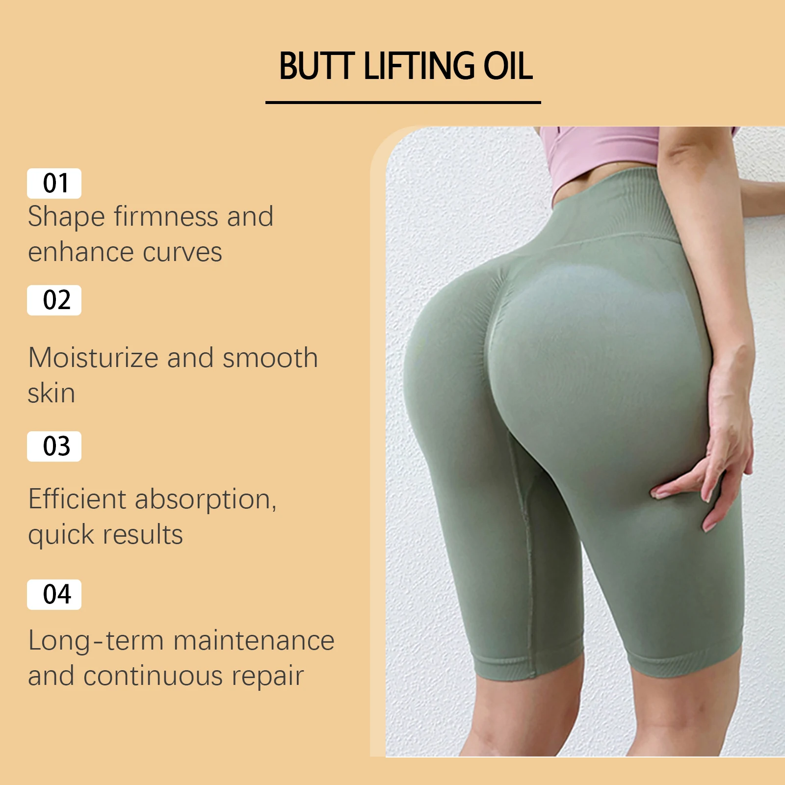 Buttock Enlargement Oil Hip Lifting Growth Firming Nourishing Moisturize Skin Tighten Pores Enhance Elasticity Body Massage Care - Image 5