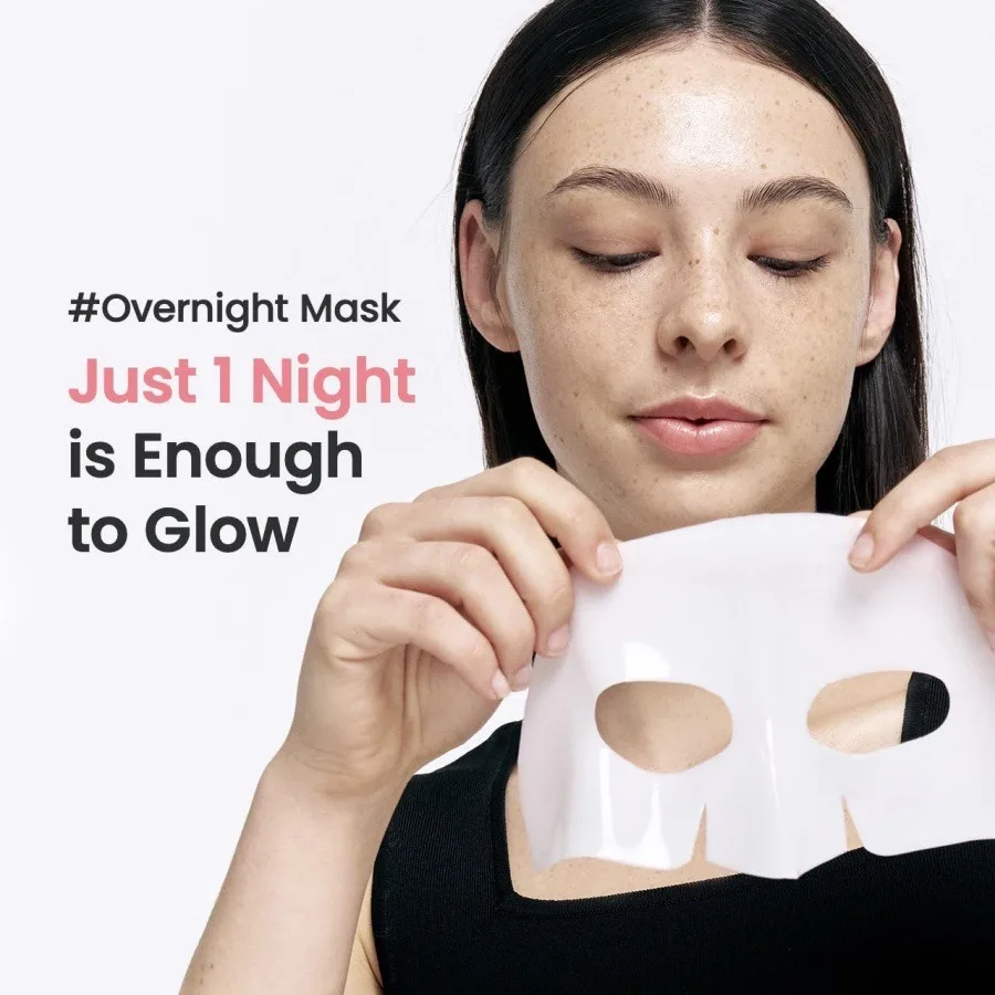 1/4/10PCs Bio Collagen Face Mask Shrink Pores Deep Hydrating Overnight Mask Moisturizing Refreshing Brightening Face Skin Care - Image 3